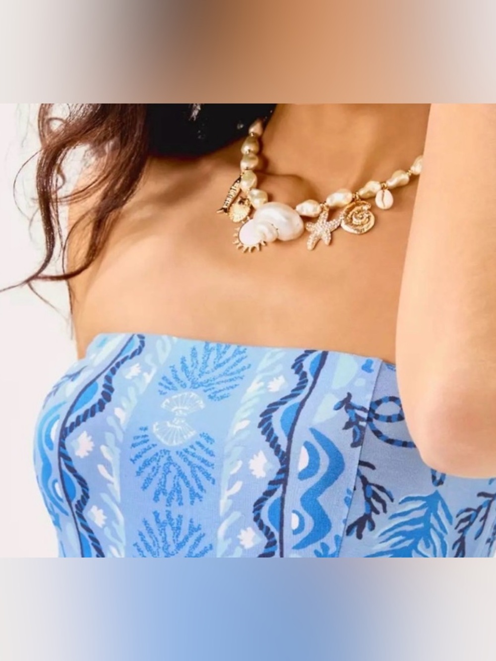 NWT Lilly Pulitzer 16 NOA STRAPLESS MAXI DRESS 👗“Jacaranda Blue” MSRP $228 sz 16 - Picture 4 of 9